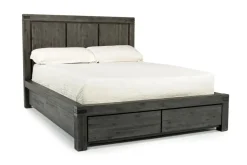 Meadow Panel Bed W/ Storage In Brown, Full