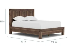 Meadow Panel Bed W/ Storage In Brown, Full