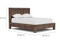 Meadow Panel Bed W/ Storage In Brown, Full
