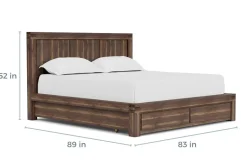 Meadow Panel Bed W/ Storage In Brown, Full