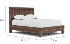 Meadow Panel Bed W/ Storage In Brown, Full