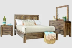 Meadow Panel Bed W/ Storage In Brown, Full