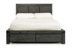 Meadow Panel Storage Bed, Dresser, Mirror & Nightstand In Gray, Full