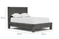 Meadow Panel Storage Bed, Dresser, Mirror & Nightstand In Gray, Full