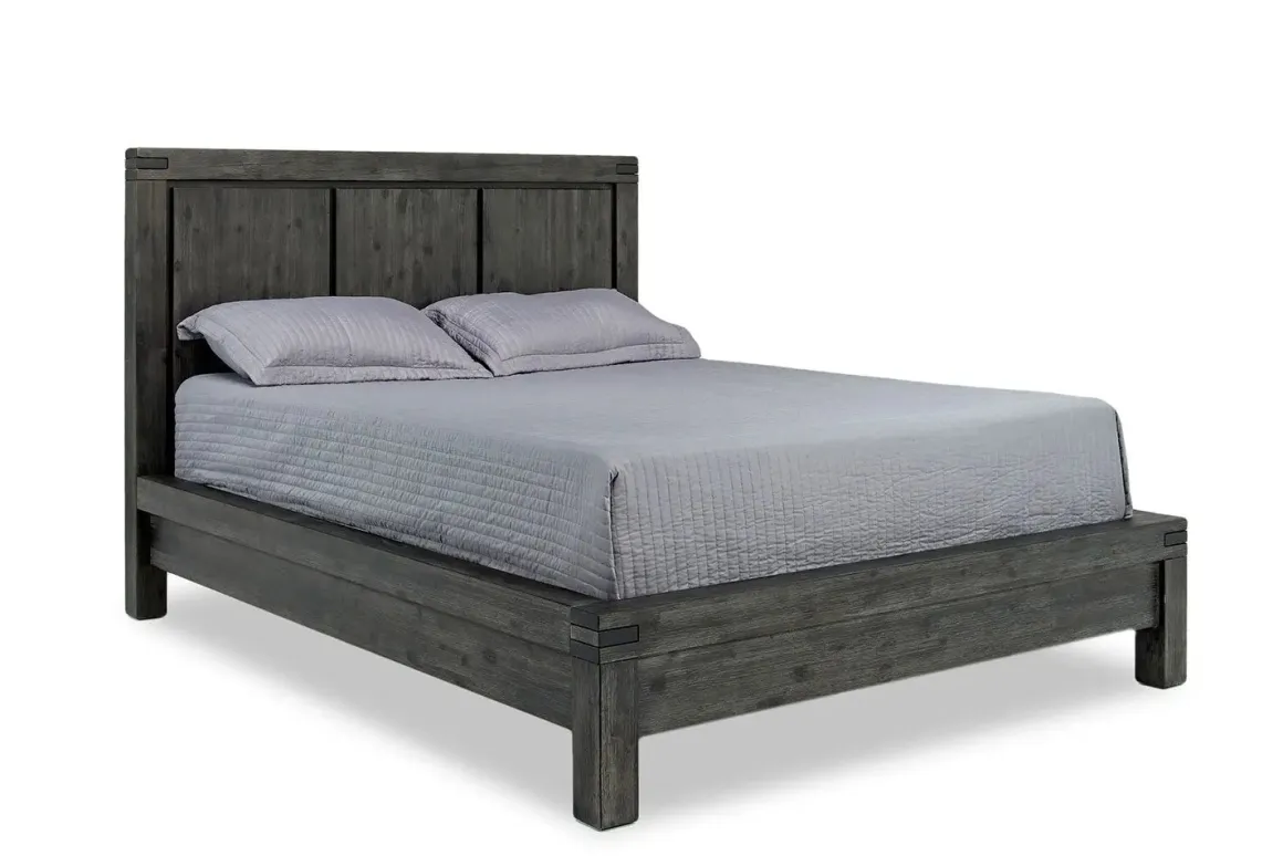 Meadow Panel Storage Bed, Dresser, Mirror & Nightstand In Gray, Full