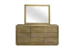 Melbourne Canopy Bed, Dresser, Mirror, Nightstand In Brown Mel, Queen