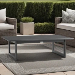 Menorca Outdoor Coffee Table In Dark Gray