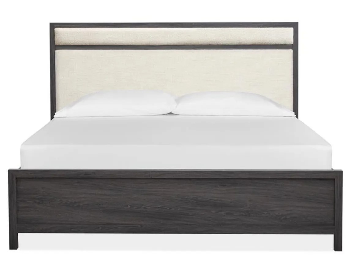 Merrifield Upholstered Bed In Raisin Black, Twin