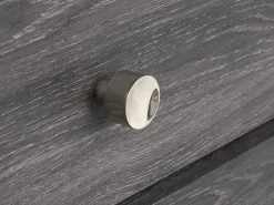 Merrifield Upholstered Bed, Dresser, Mirror & Nightstand In Raisin Black, Twin