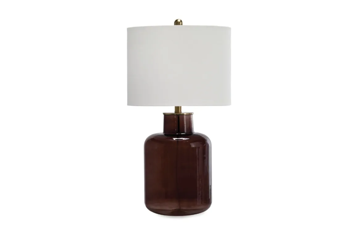 Mette Table Lamp In Brown/Gold Finish