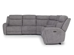 Mia 6 Piece 2 Power Sectional In Gray