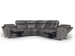Mia 6 Piece Reclining Sectional In Gray