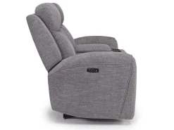 Mia 2 Power Console Loveseat In Gray