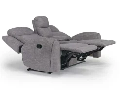 Mia Reclining Console Loveseat In Gray