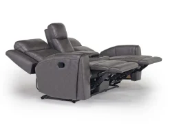 Mia Reclining Console Loveseat In Gray