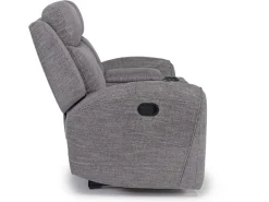 Mia Reclining Console Loveseat In Gray