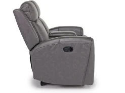 Mia Reclining Console Loveseat In Gray