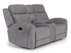 Mia Reclining Sofa & Console Loveseat In Gray