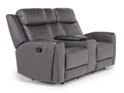 Mia Reclining Sofa & Console Loveseat In Gray