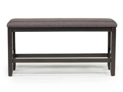 Miami Adjustable Dining Table, 4 Stools & Bench In Gray