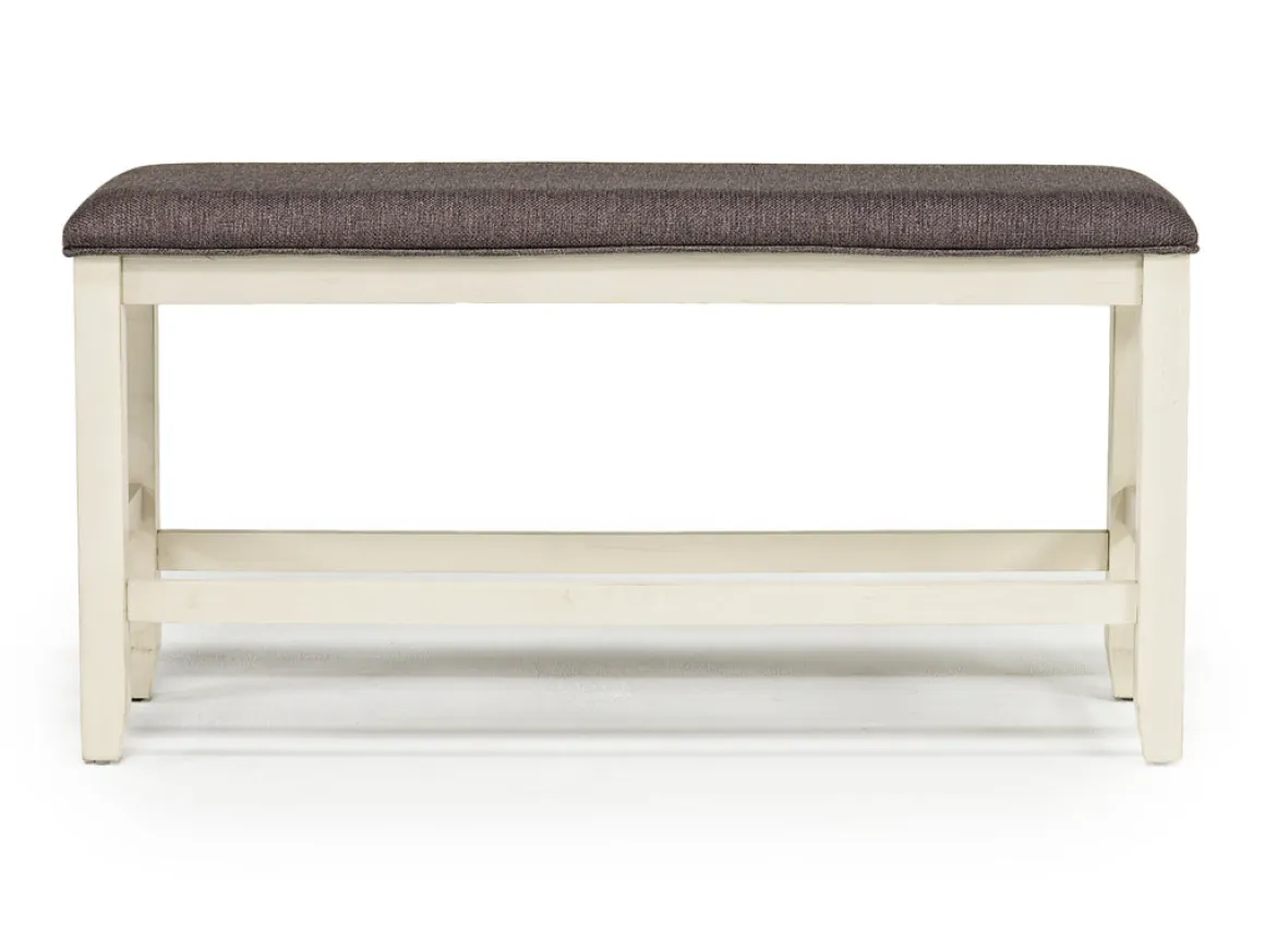 Miami Adjustable Dining Table, 4 Stools & Bench In Gray