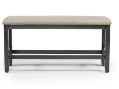 Miami Adjustable Dining Table, 4 Stools & Bench In Gray