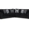 Midnight Madness 3 Piece Sectional In Onyx