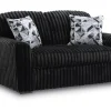 Midnight Madness Loveseat In Onyx