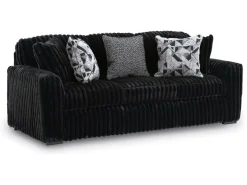 Midnight Madness Sofa & Loveseat In Onyx