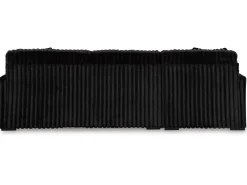 Midnight Madness Sofa Chaise Sectional In Onyx, Left Facing