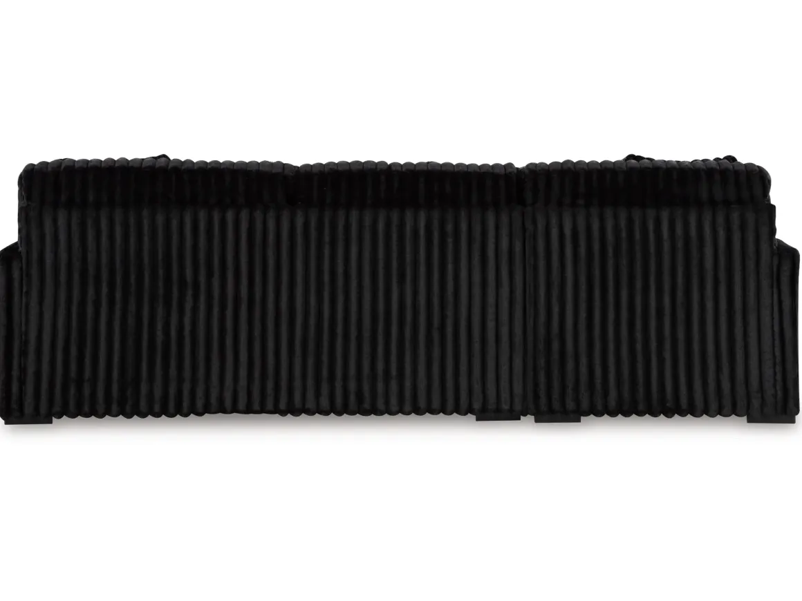 Midnight Madness Sofa Chaise Sectional In Onyx, Left Facing