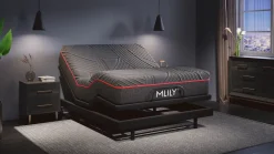 Mlily 11.5 Inch Powercool Medium Mattress & Adjustable Foundation, Queen