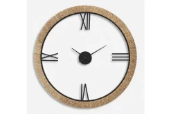 Montecito Wall Clock In Brown