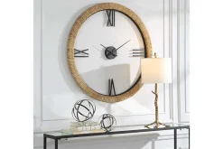 Montecito Wall Clock In Brown