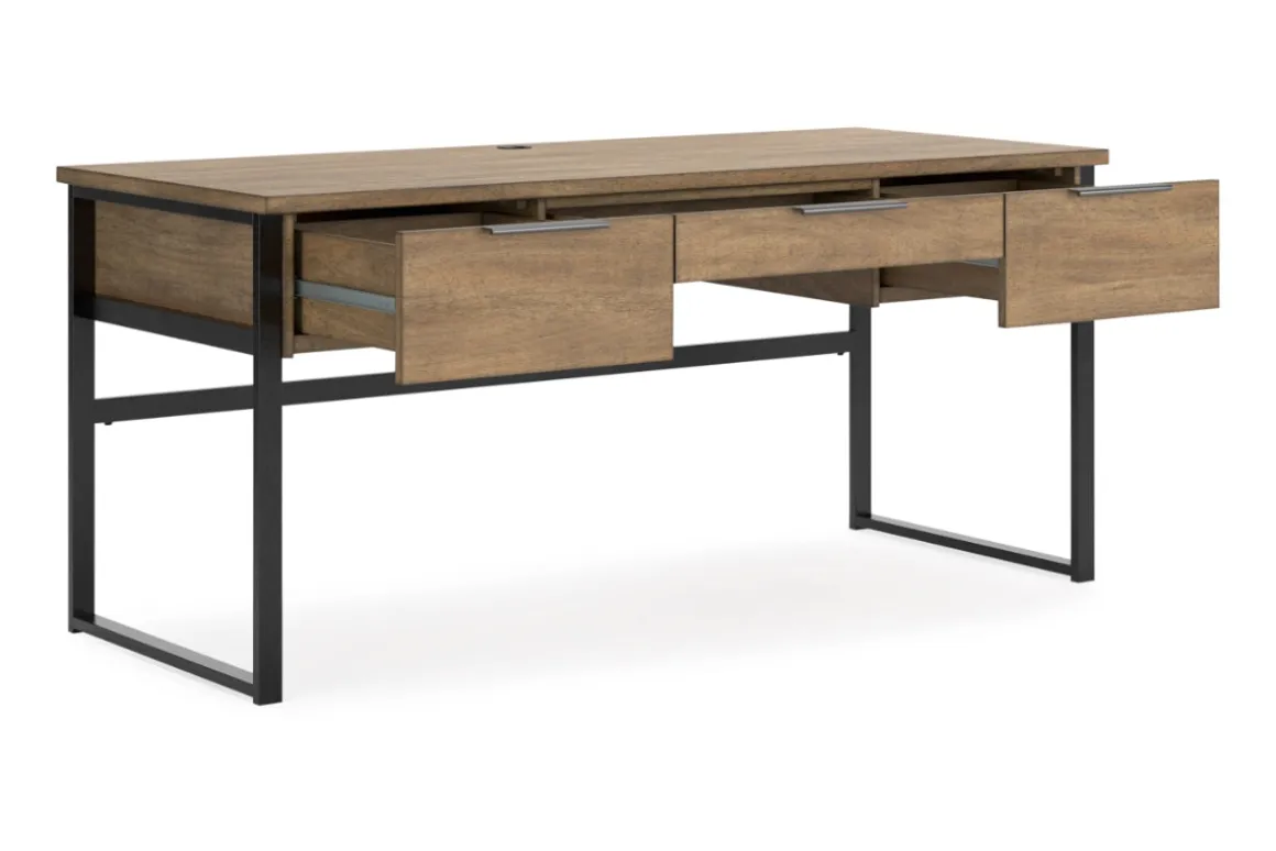 Montia Office Desk In Brown/Gray