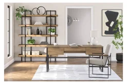 Montia Office Desk In Brown/Gray