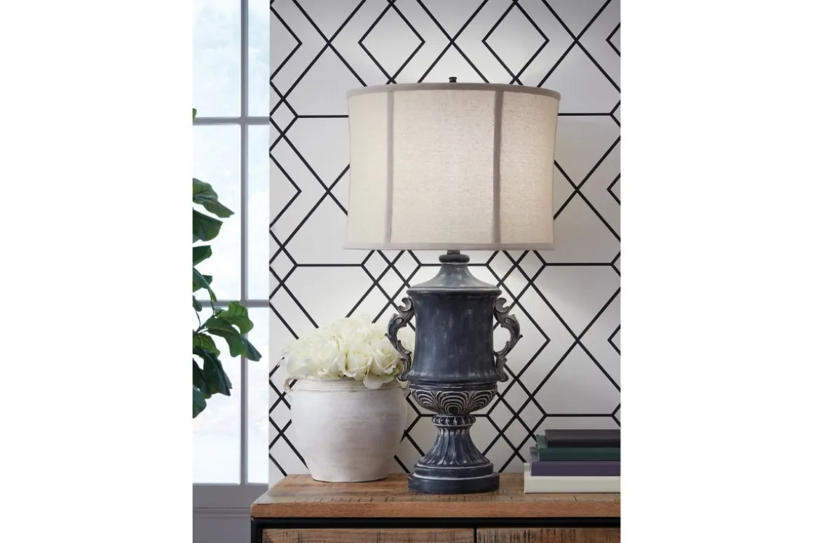 Morvanford Table Lamp In Antique Black