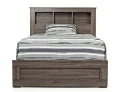 Naialyn Bookcase Bed In Gray, Full