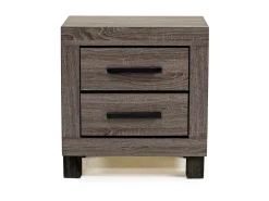 Naialyn Panel Bed, Dresser, Mirror & Nightstand In Gray, Full