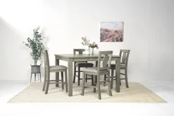 Napa Counter Height Extendable Dining Table & 4 Stools In Brown