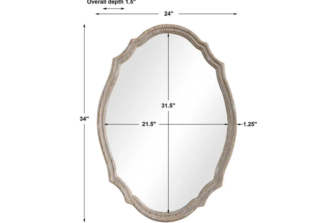 Natural Accent Mirror In Brown