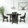 New Haven Adjustable Extendable Dining Table & 4 Chairs In Brown