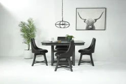 New Haven Adjustable Extendable Dining Table & 4 Chairs In Brown