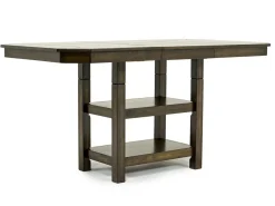 New Haven Adjustable Extendable Dining Table & 4 Chairs In Brown