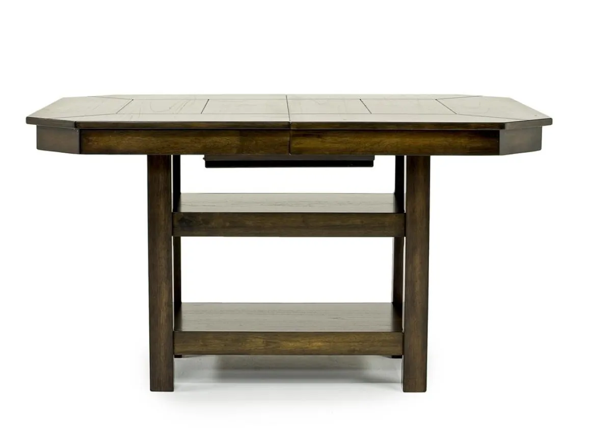 New Haven Adjustable Height Extendable Dining Table In Brown