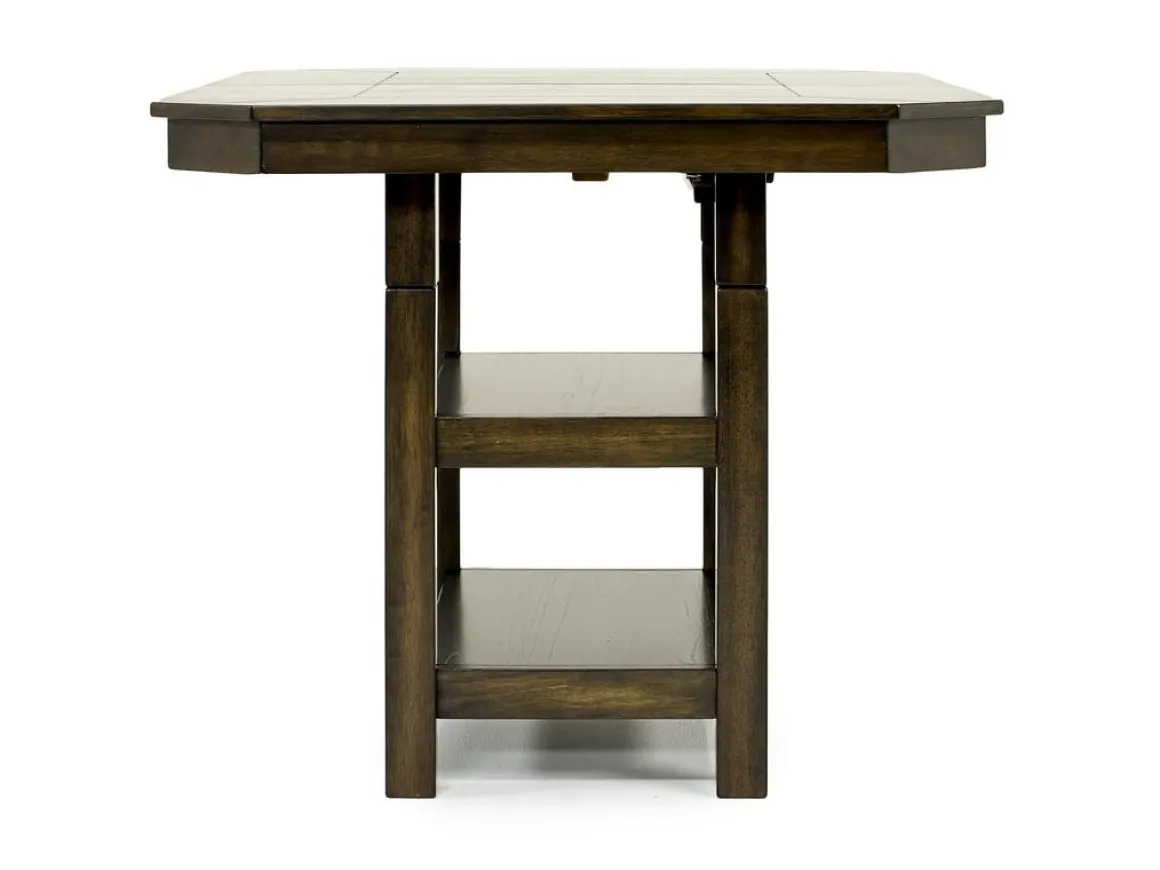 New Haven Adjustable Height Extendable Dining Table In Brown