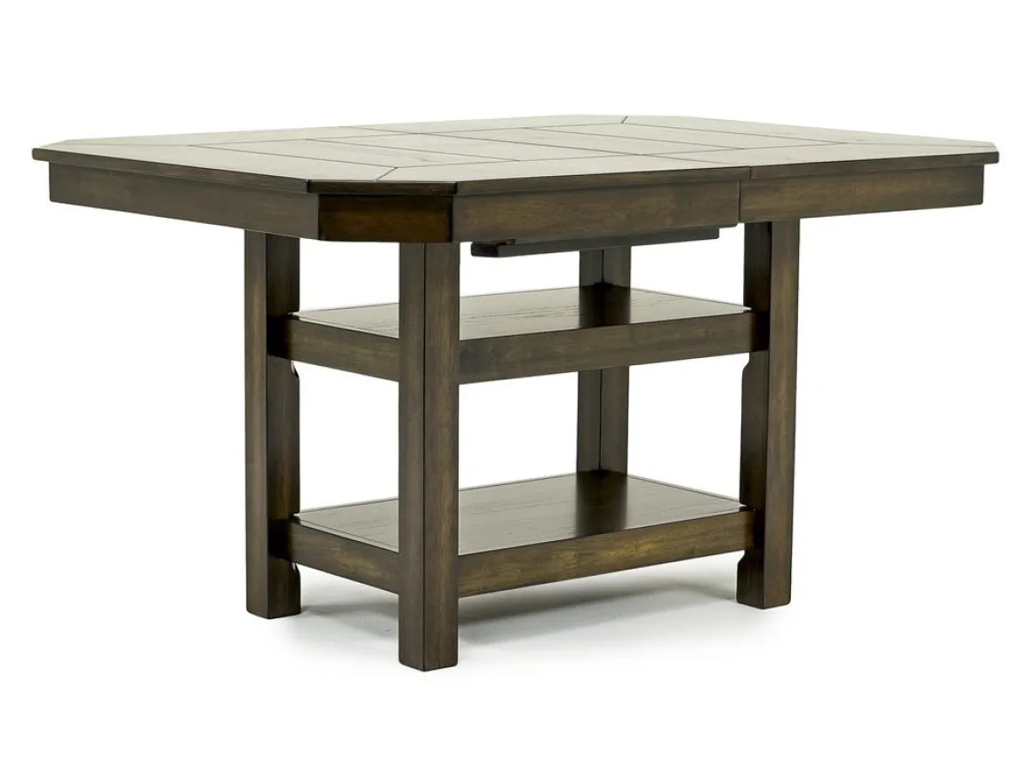 New Haven Adjustable Height Extendable Dining Table In Brown