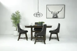 New Haven Adjustable Height Extendable Dining Table In Brown