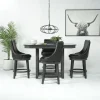 New Haven Counter Height Adjustable Extendable Dining Table & 4 Stools In Gray
