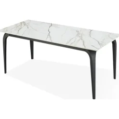 Nicoya Dining Table In Black Sintered Stone